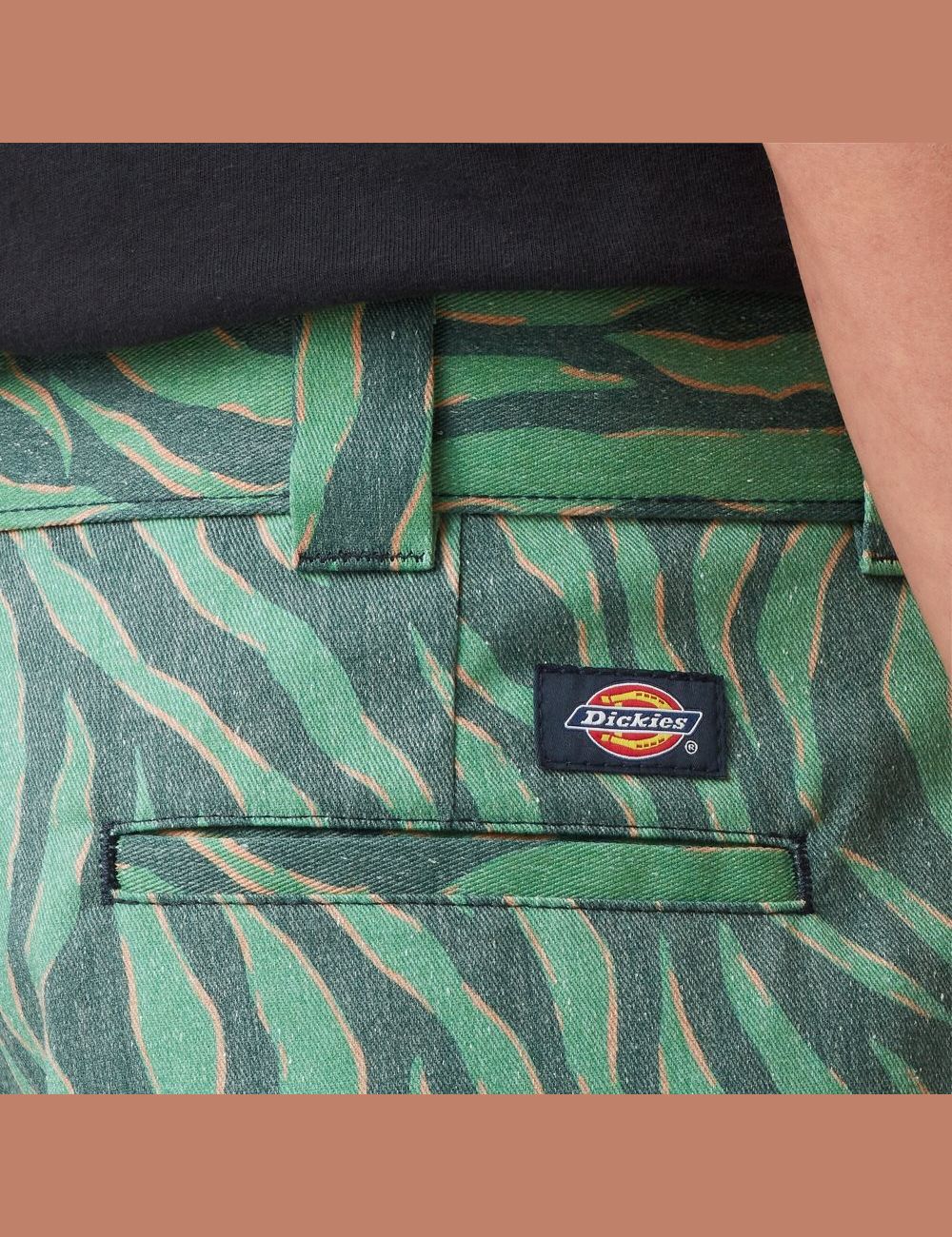 Bottle Green Tiger Print Dickies Tiger Print Pants | 845NJBFTU