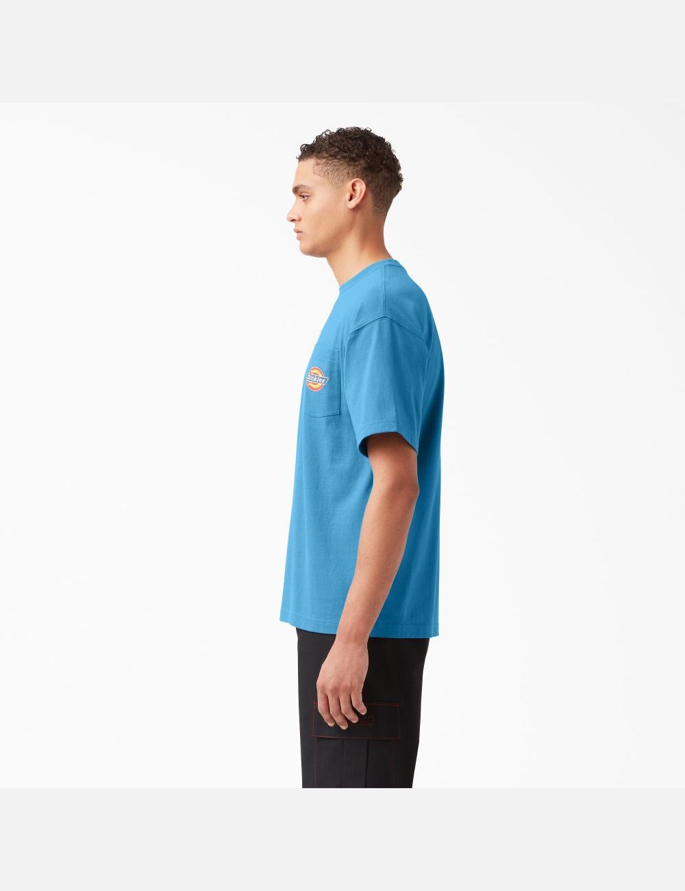 Bright Cobalt Dickies Chest Logo Pocket T-Shirts | 106YWJCNZ