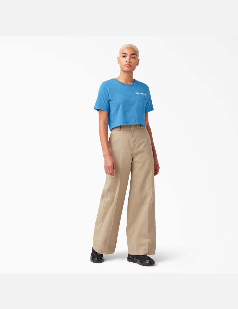 Bright Cobalt Dickies Cropped Graphic T-Shirts | 405YVTSCE