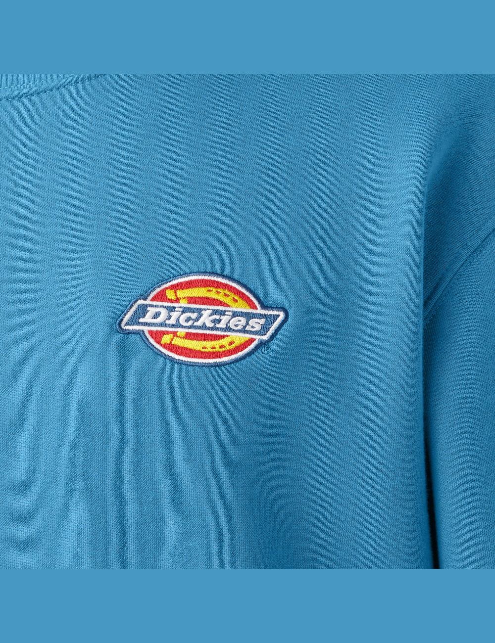 Bright Cobalt Dickies Fleece Embroidered Chest Sweatshirts | 023PGALHM