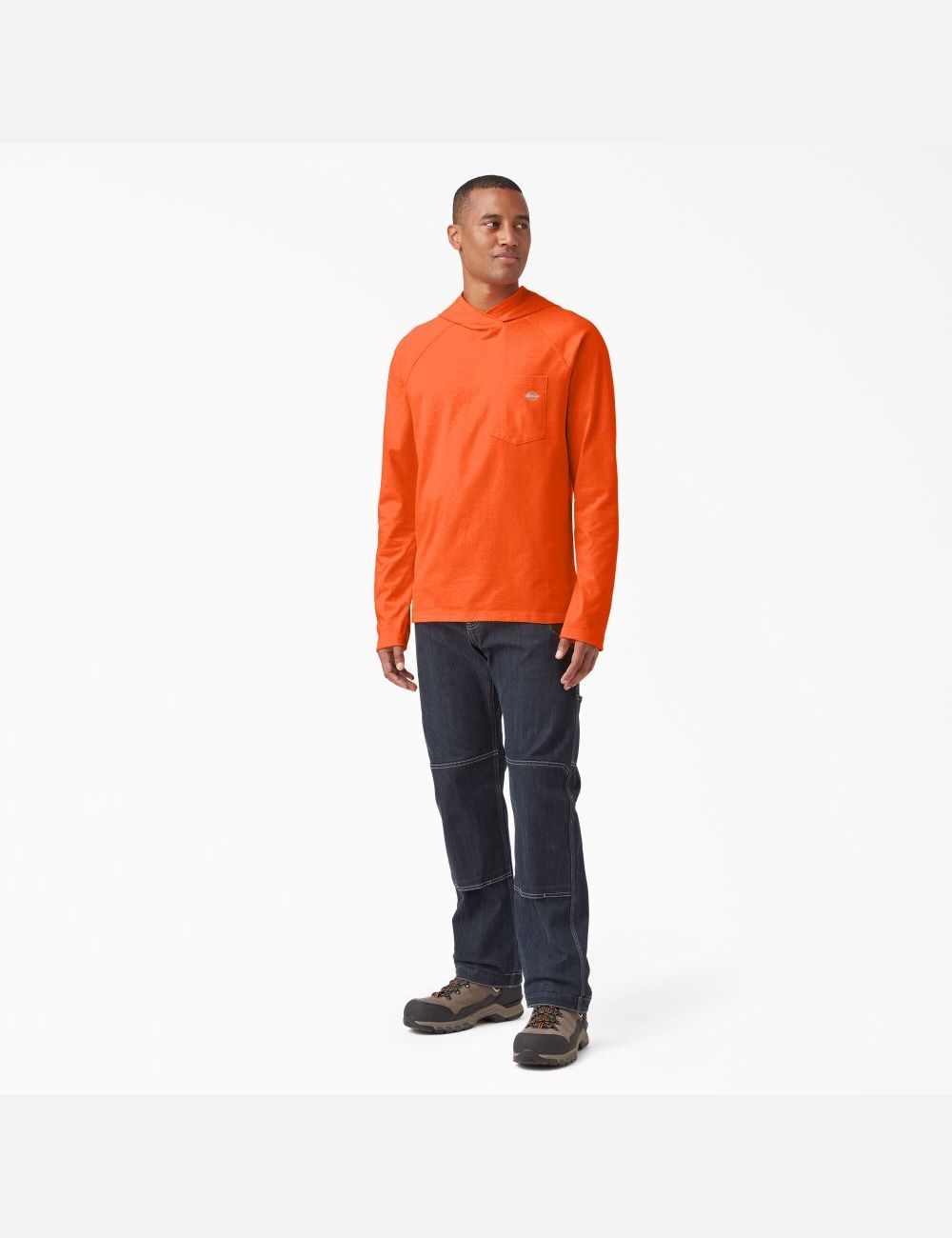 Bright Orange Dickies Cooling Performance Long Sleeve Sun Shirts | 264UHERBP