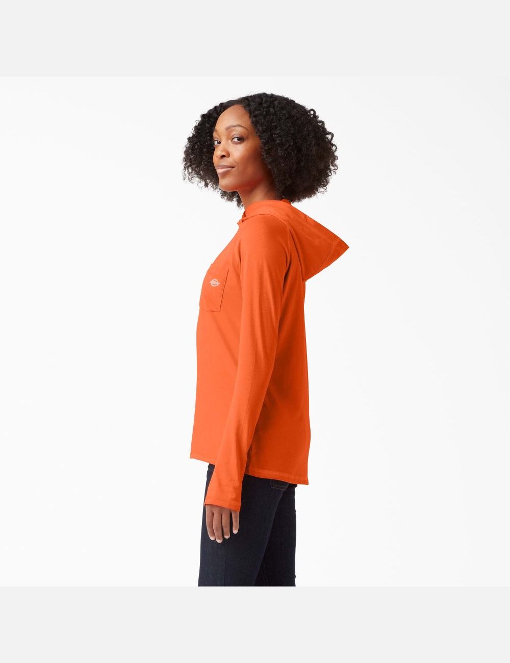 Bright Orange Dickies Cooling Performance Sun Shirt | 618ZSCIOR