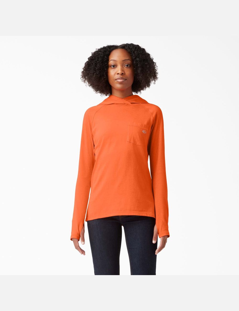 Bright Orange Dickies Cooling Performance Sun Shirt | 618ZSCIOR