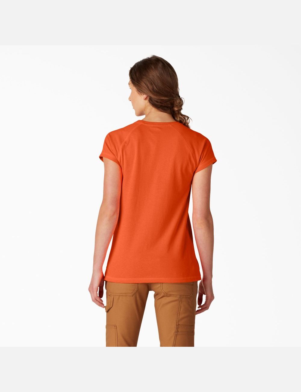 Bright Orange Dickies Cooling Short Sleeve T-Shirts | 240BZCLWP