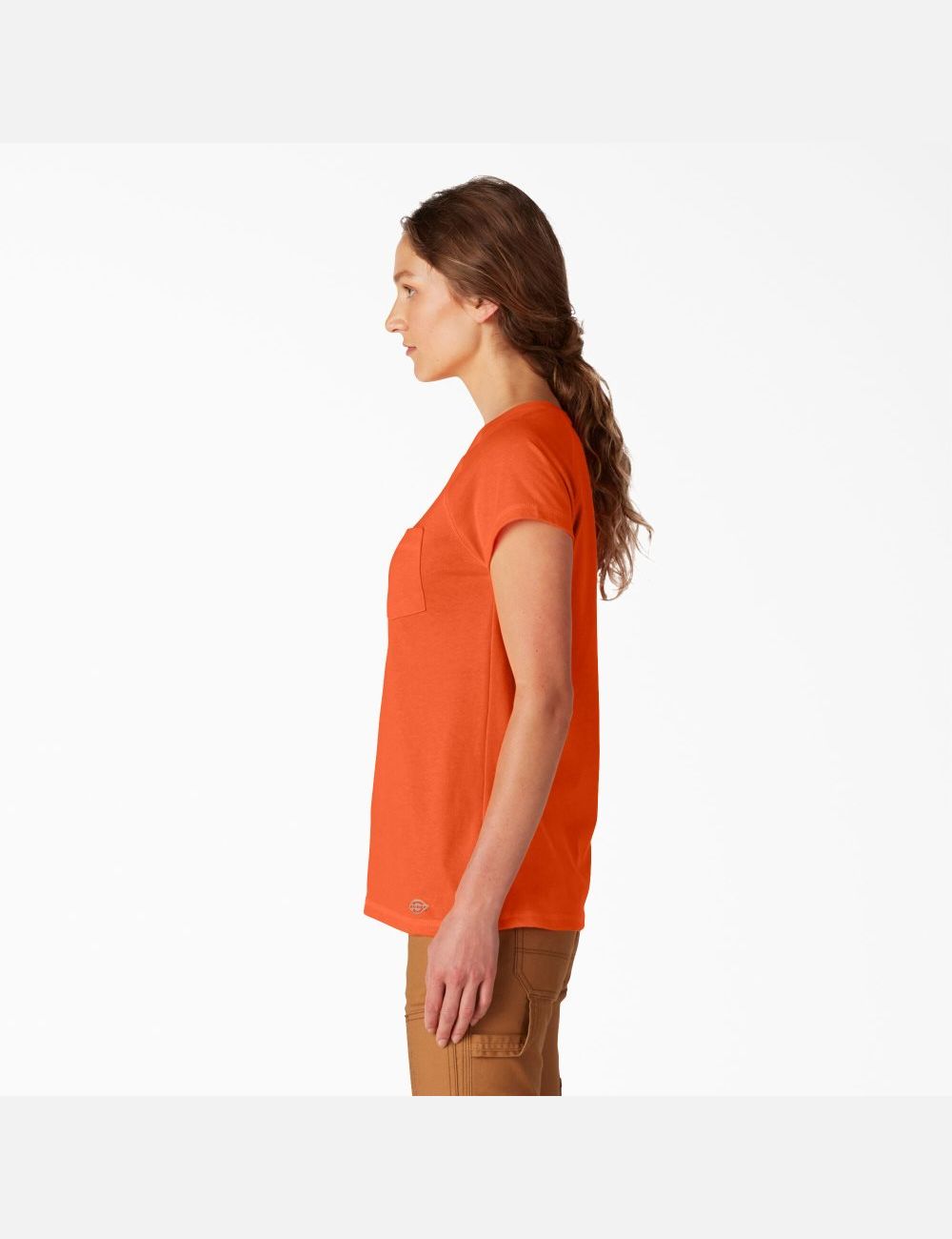 Bright Orange Dickies Cooling Short Sleeve T-Shirts | 240BZCLWP