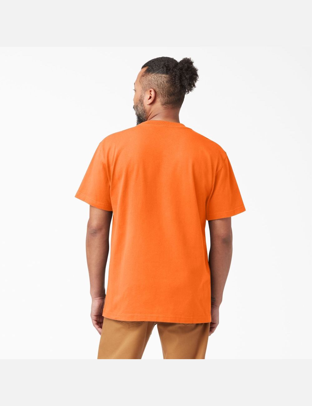 Bright Orange Dickies Neon Short Sleeve Heavyweight T-Shirts | 903HGUTRZ