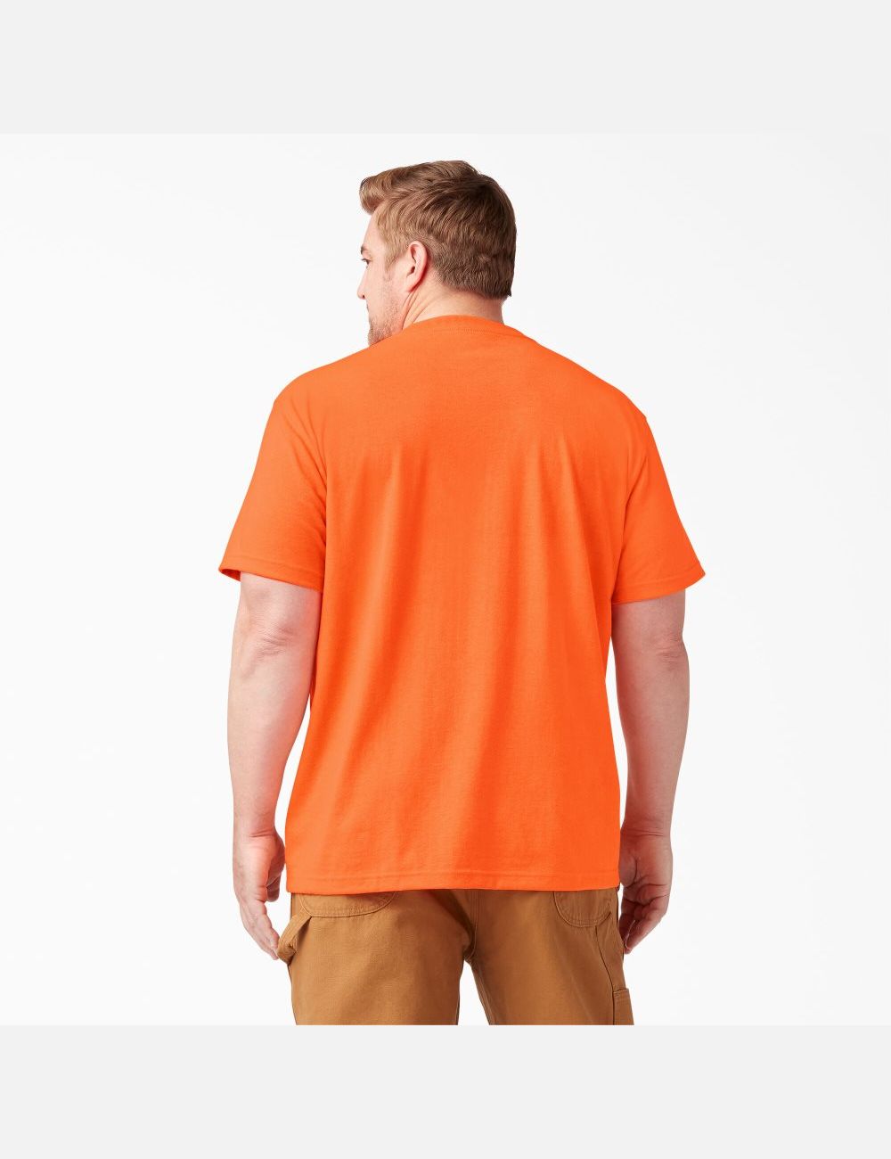 Bright Orange Dickies Neon Short Sleeve Heavyweight T-Shirts | 903HGUTRZ