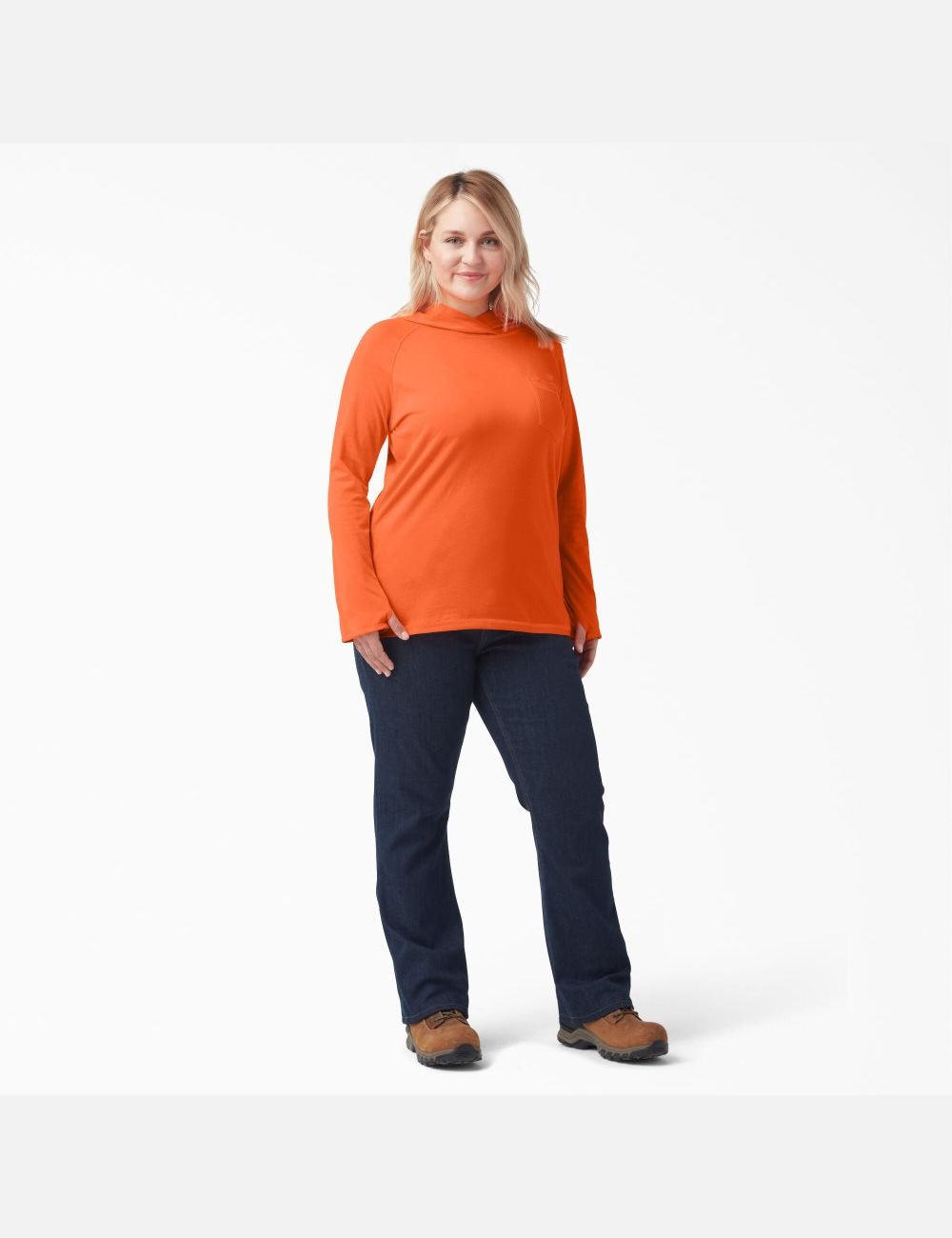 Bright Orange Dickies Plus Cooling Performance Tops | 473DLAEIX