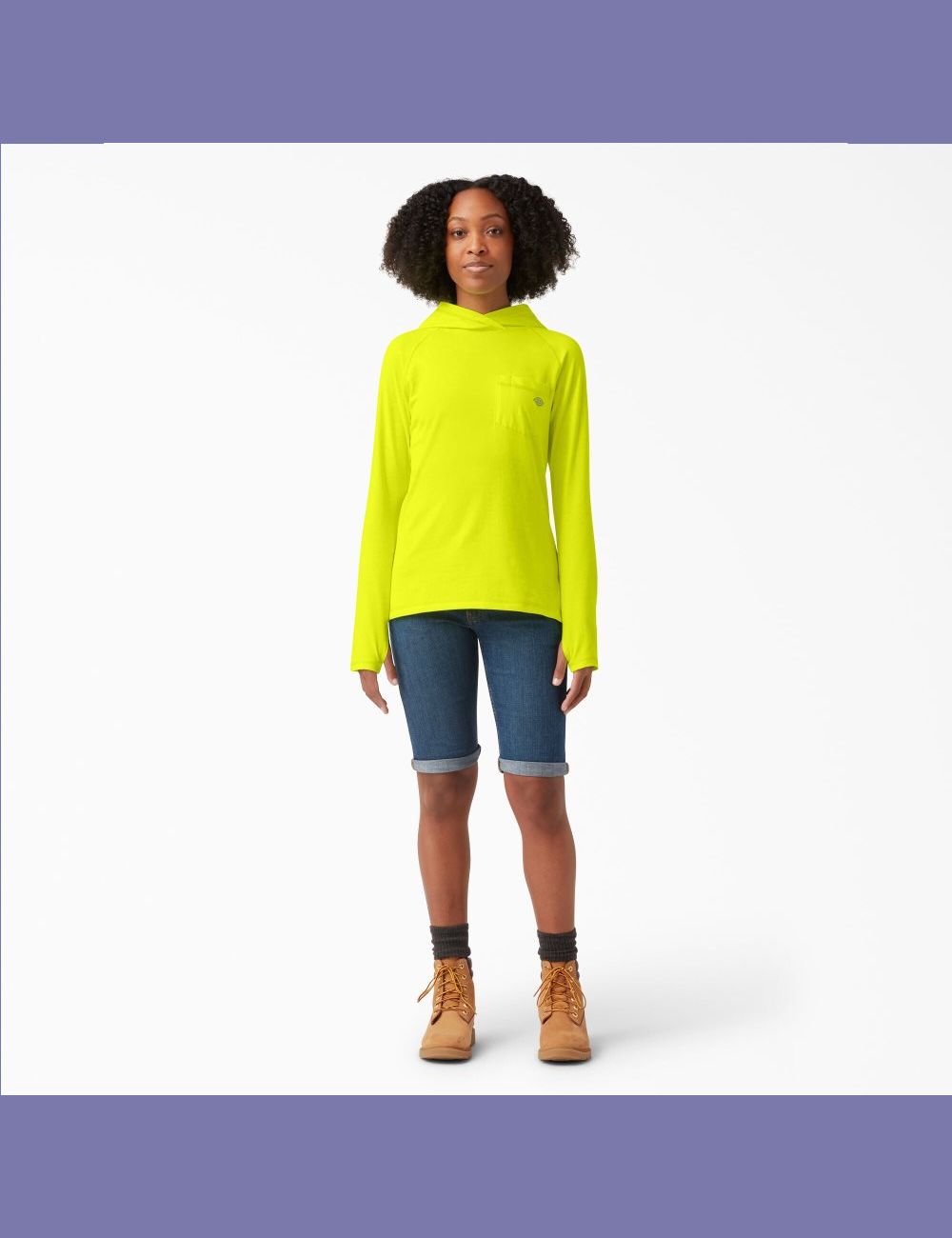 Bright Yellow Dickies Cooling Performance Sun Shirt | 863NJWFKQ