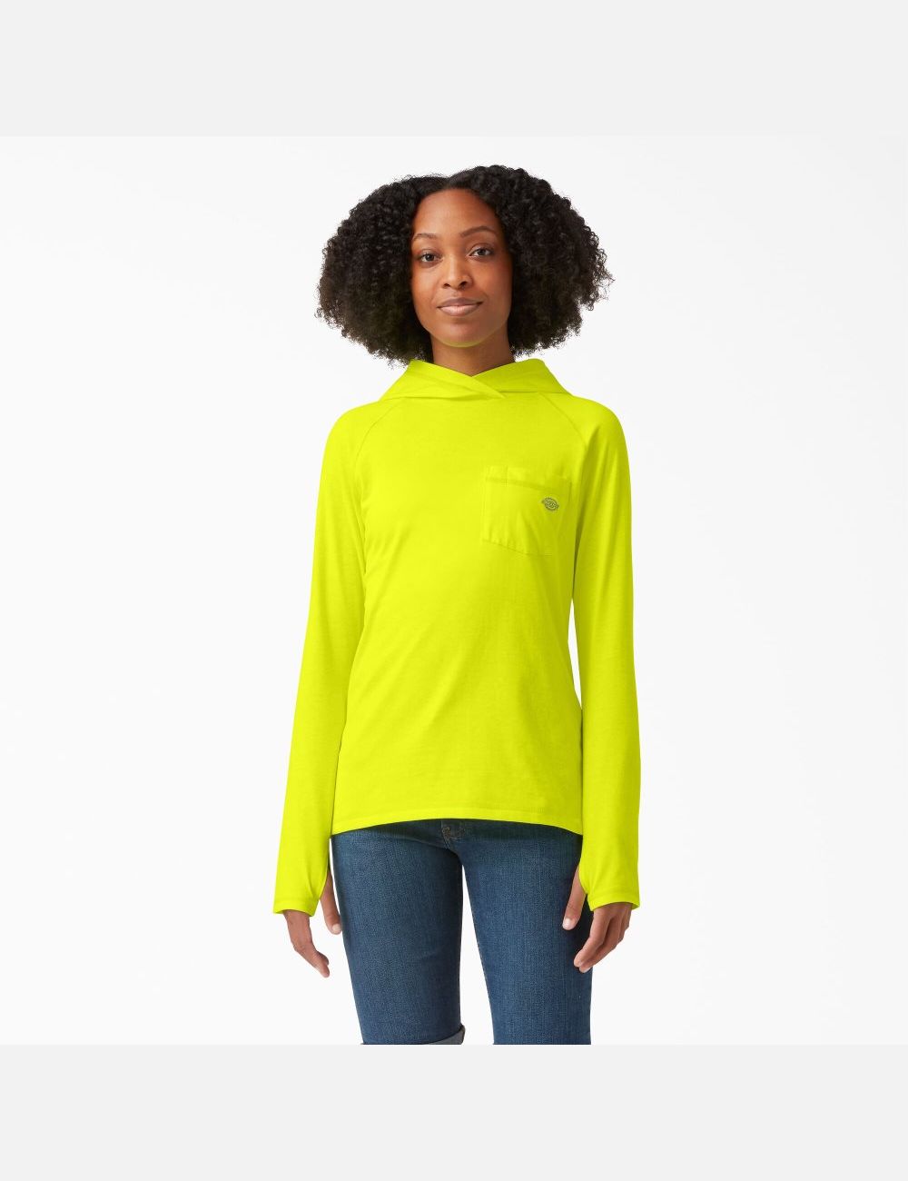 Bright Yellow Dickies Cooling Performance Sun Shirt | 863NJWFKQ