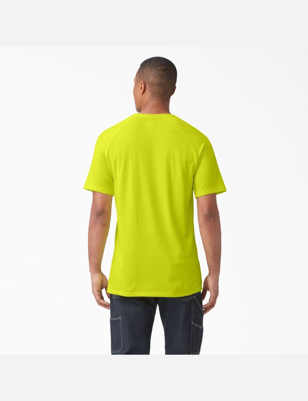 Bright Yellow Dickies Cooling Short Sleeve Shirts | 198EOTJBD