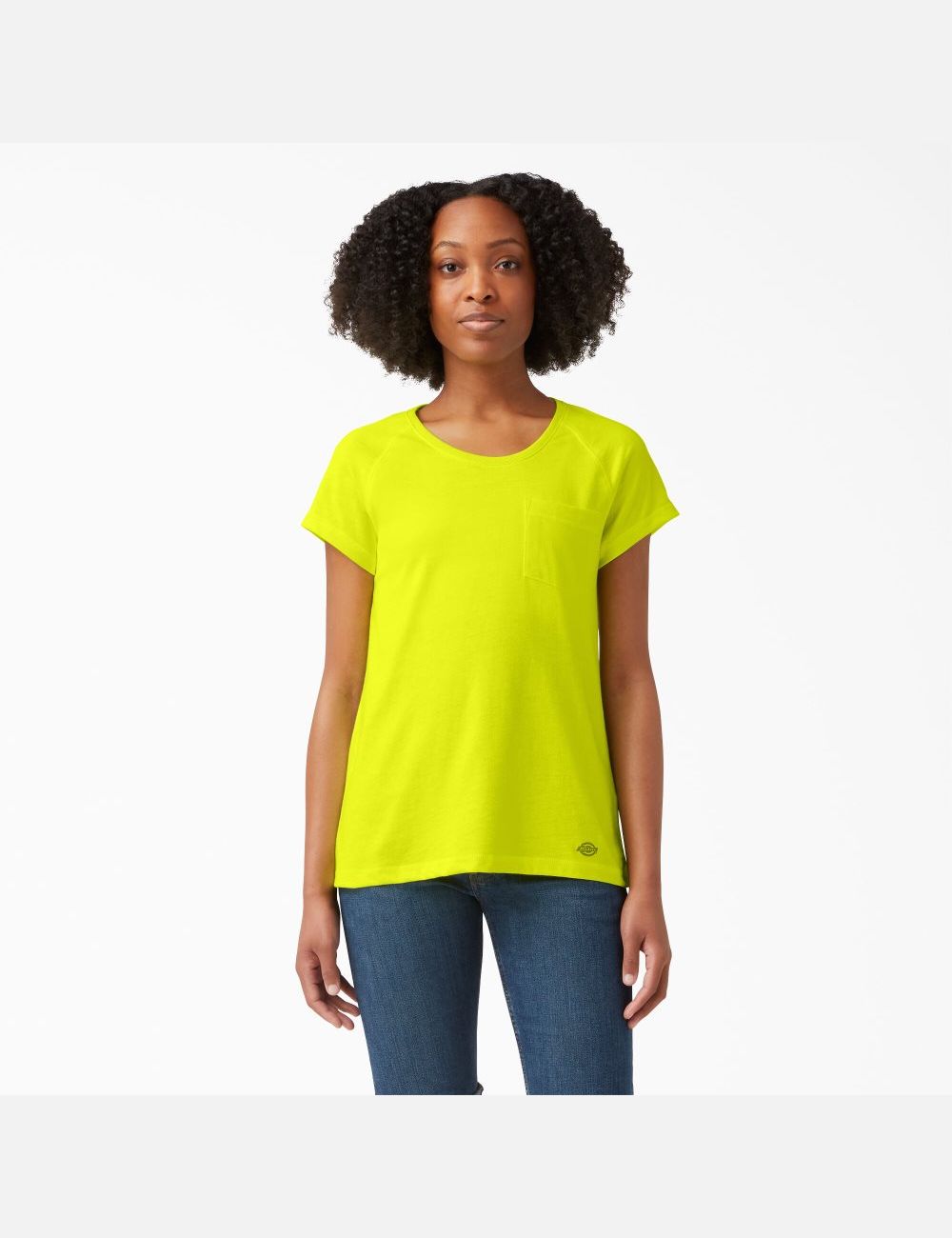 Bright Yellow Dickies Cooling Short Sleeve T-Shirts | 269NDVXZS