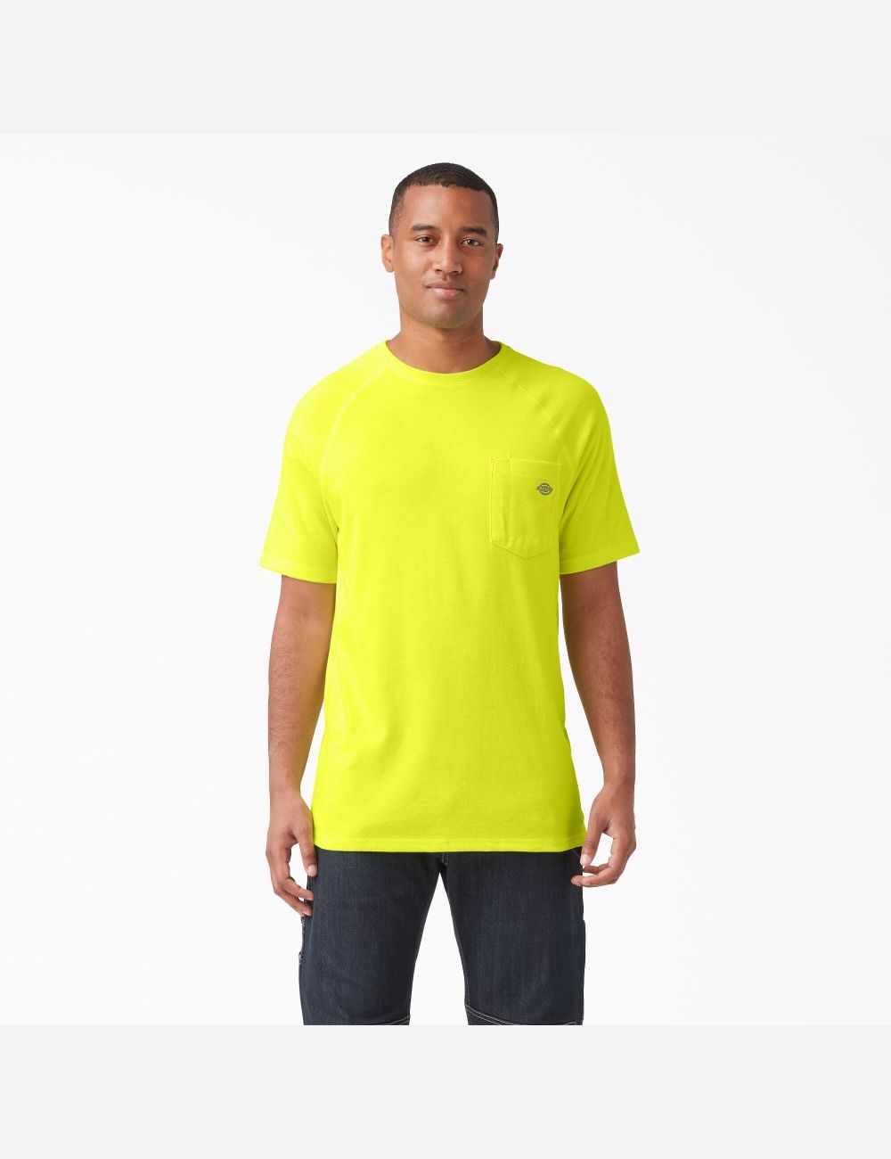 Bright Yellow Dickies Cooling Short Sleeve T-Shirts | 952DPJBZU