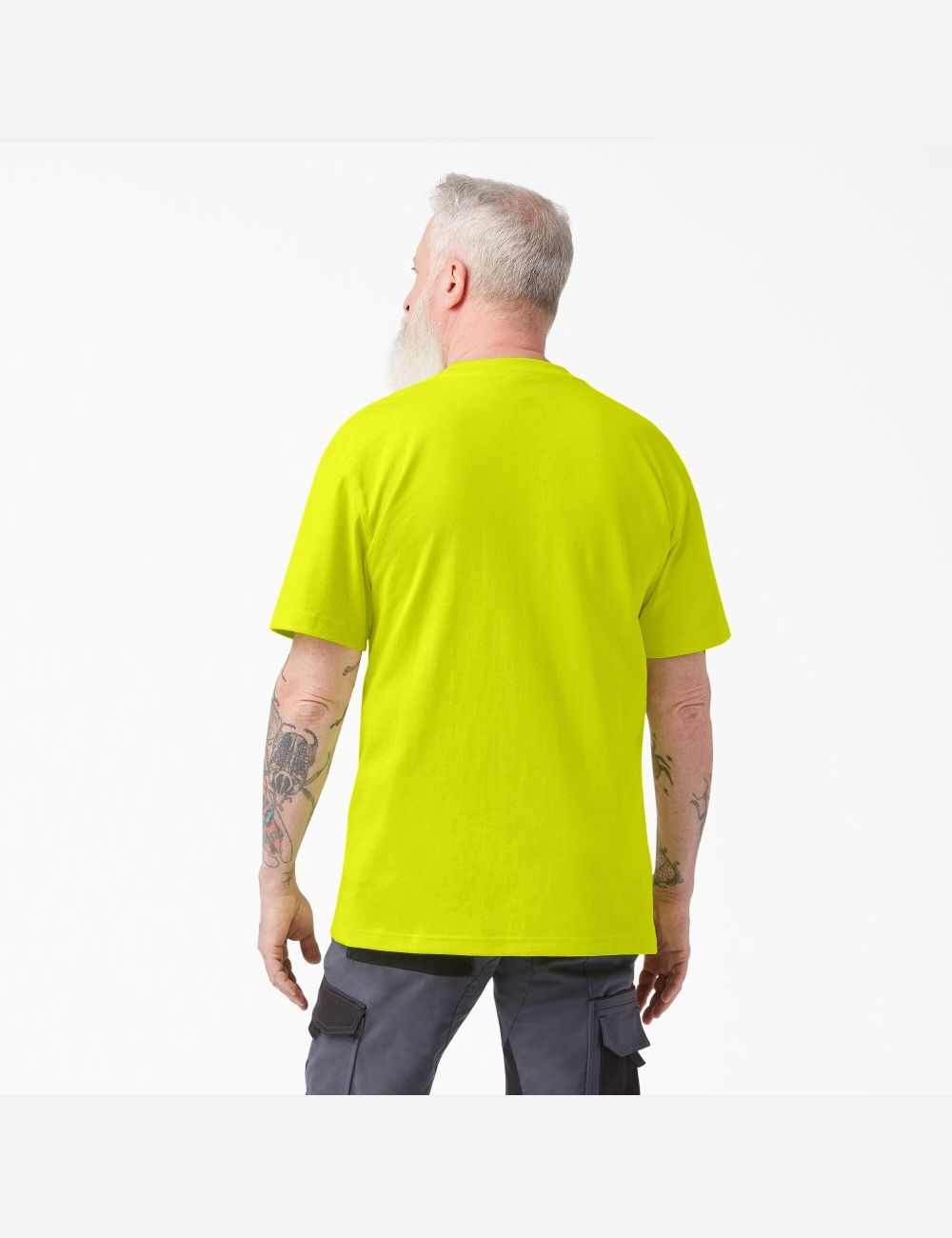 Bright Yellow Dickies Neon Short Sleeve Heavyweight T-Shirts | 486STIZXH