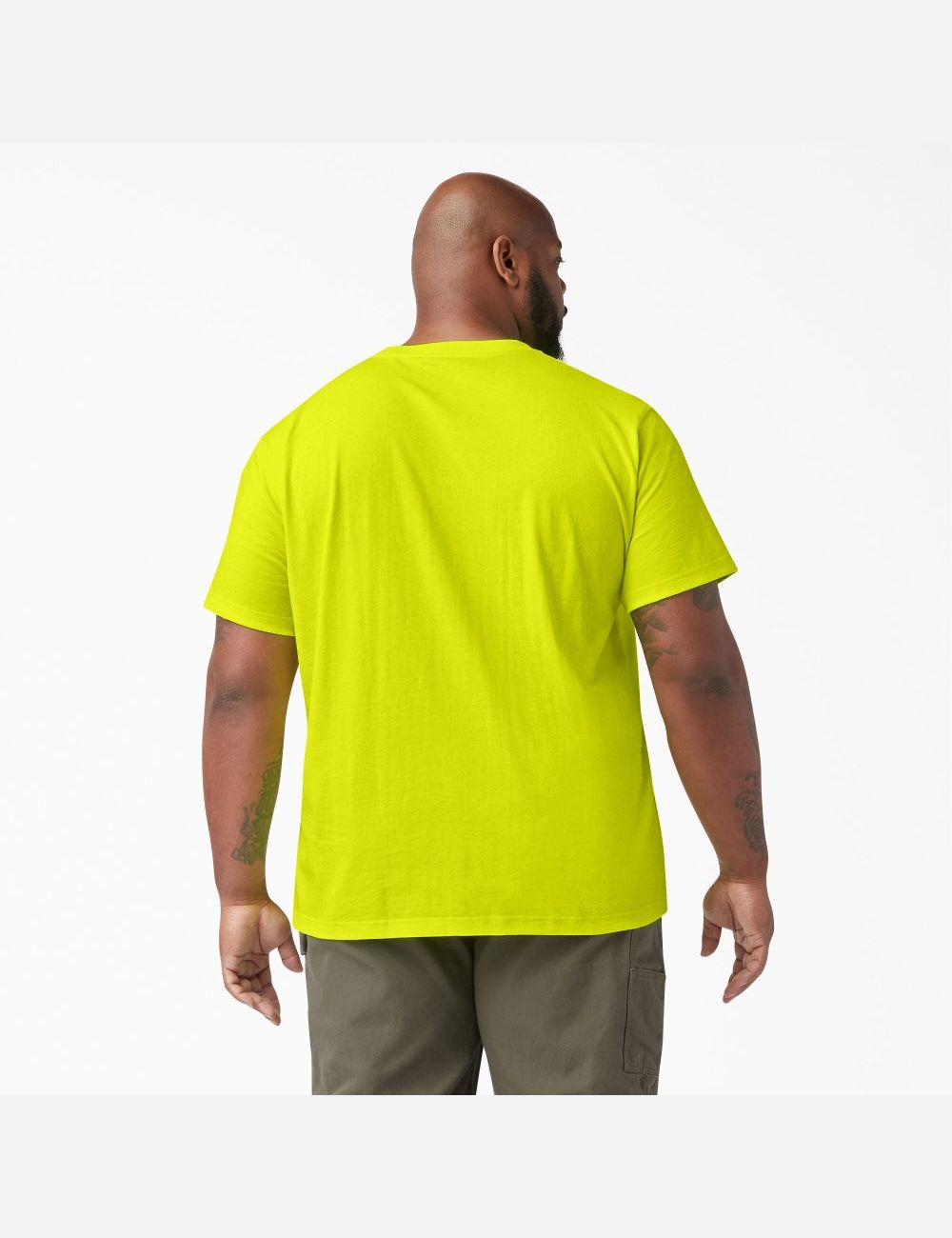 Bright Yellow Dickies Neon Short Sleeve Heavyweight Shirts | 532JCTINH