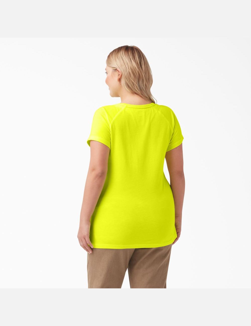 Bright Yellow Dickies Plus Cooling Short Sleeve T-Shirts | 307RYZIKP