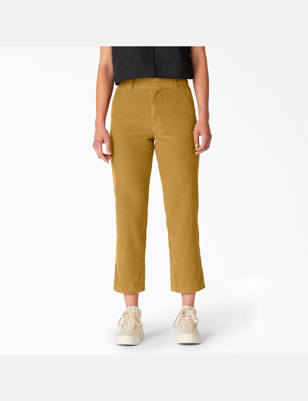 Bronze Mist Dickies Corduroy Cropped Pants | 981IFVXZD