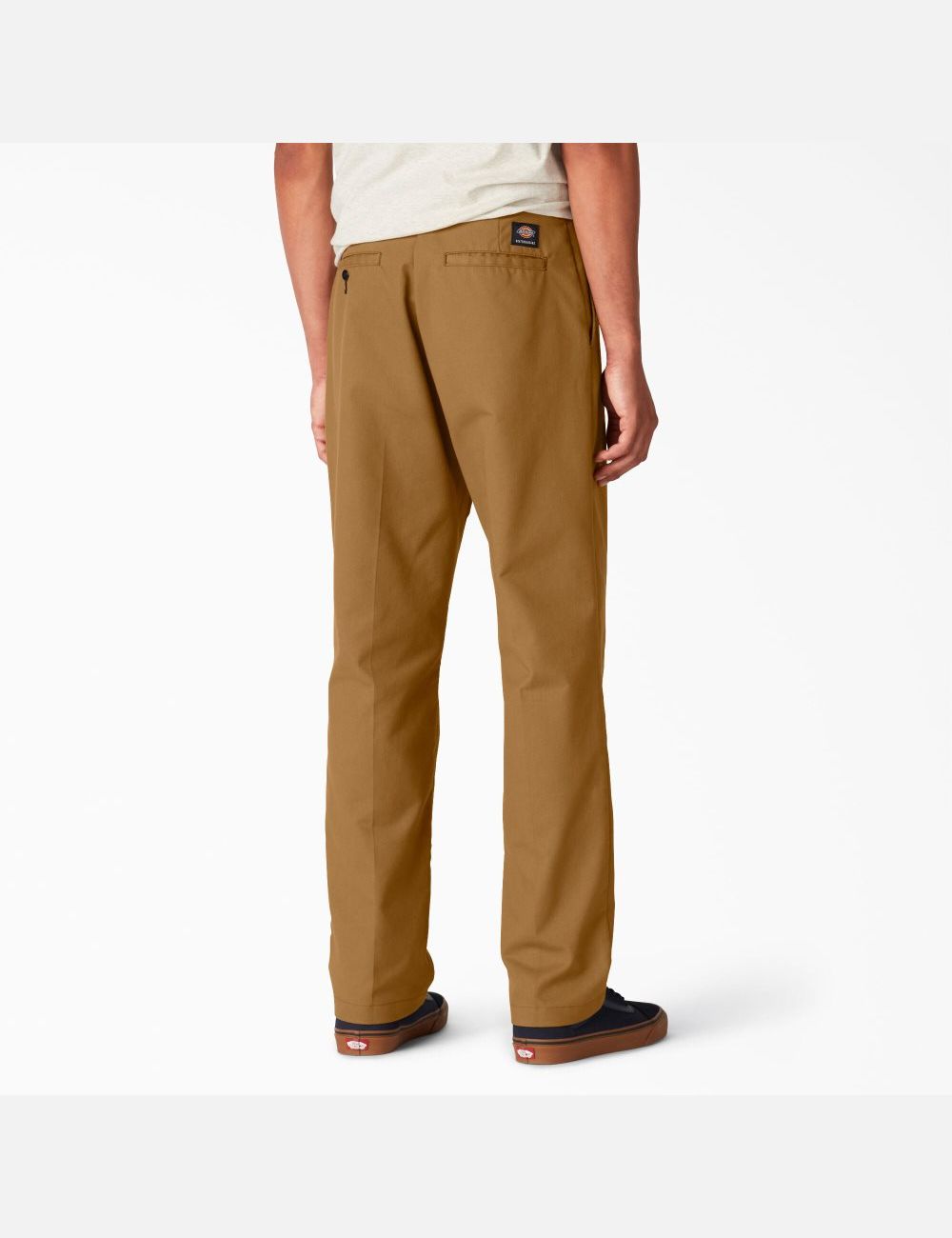 Brown Duck Contrast Topstitch Dickies Slim Fit Skateboarding Pants | 865ISTHMZ