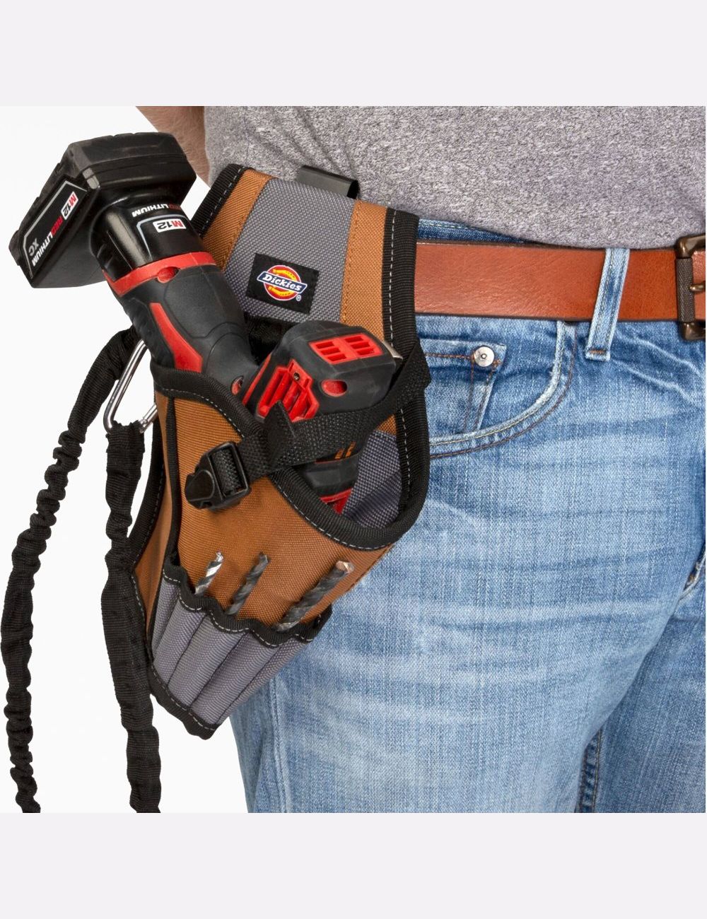 Brown Duck Dickies 5-Pocket Drill Holster with Tether Tool Bags | 083CUSWBP