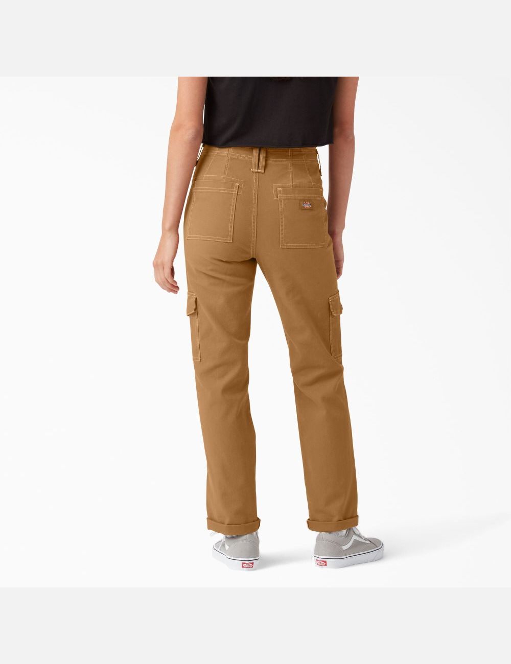 Brown Duck Dickies Cuffed Utility Carpenter Pants | 568OKCSQM