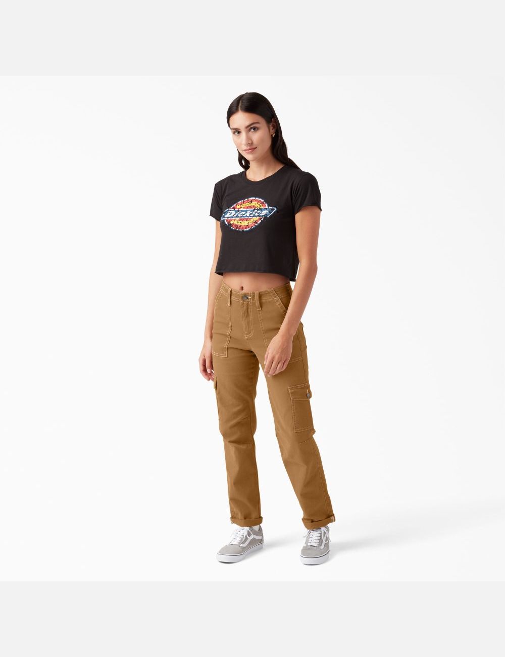 Brown Duck Dickies Cuffed Utility Carpenter Pants | 568OKCSQM