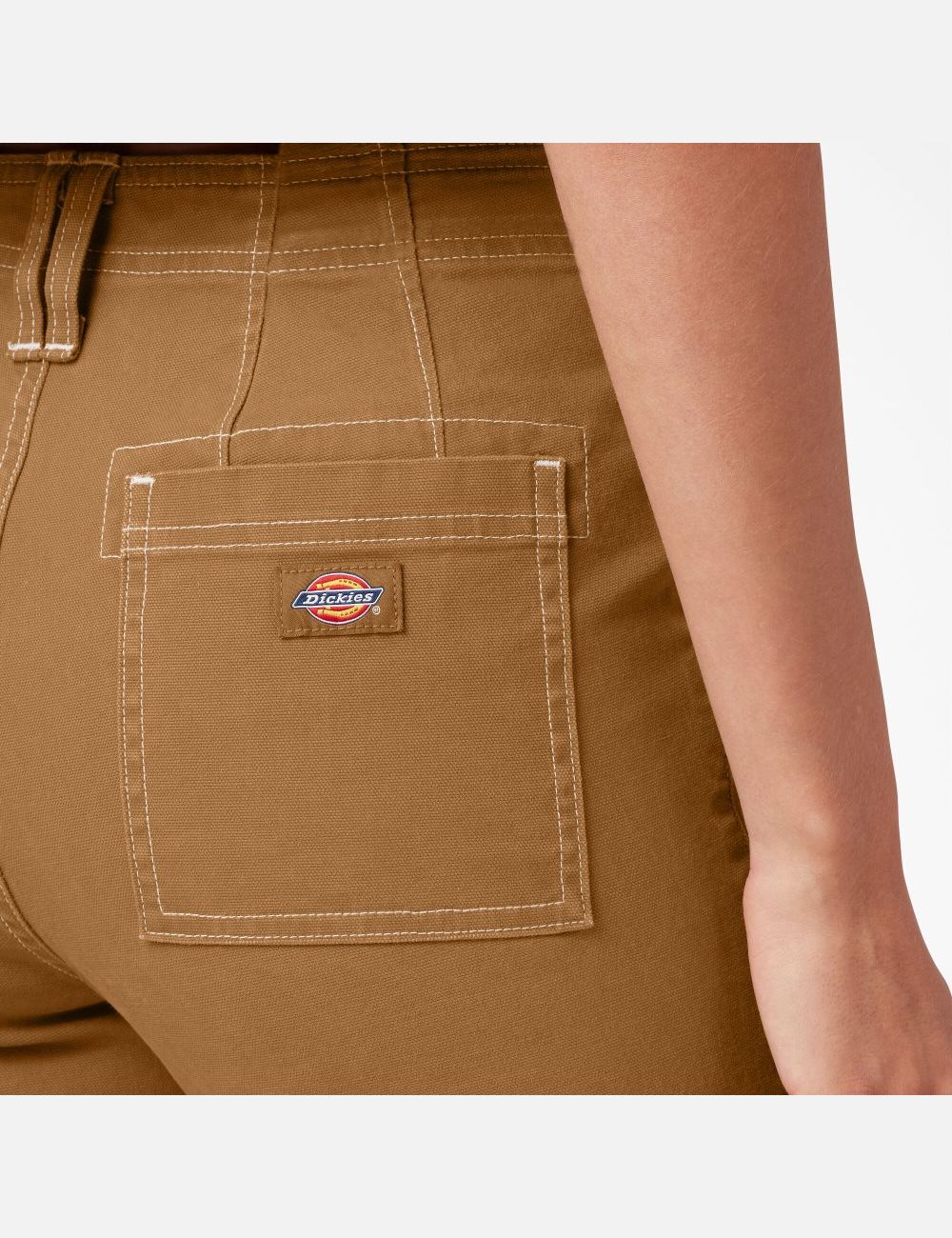 Brown Duck Dickies Cuffed Utility Carpenter Pants | 568OKCSQM