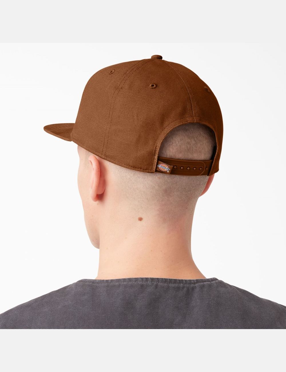 Brown Duck Dickies Logo Patch Flat Bill Hats | 856OPLZSI