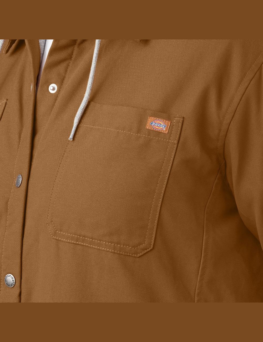 Brown Duck Dickies Plus Duck Hooded Outerwear | 450ESAUFM