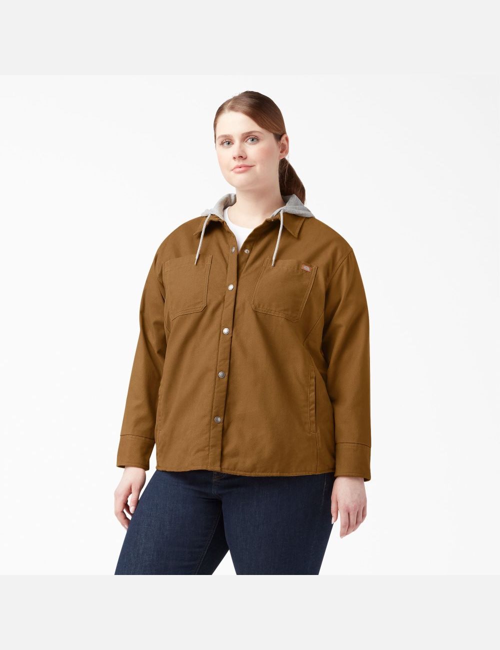 Brown Duck Dickies Plus Duck Hooded Outerwear | 450ESAUFM