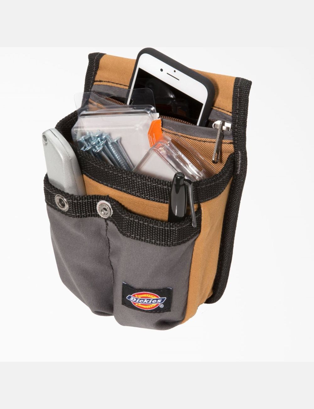 Brown Duck Dickies Pouch with Zip Pocket Tool Bags | 582HJXNMY