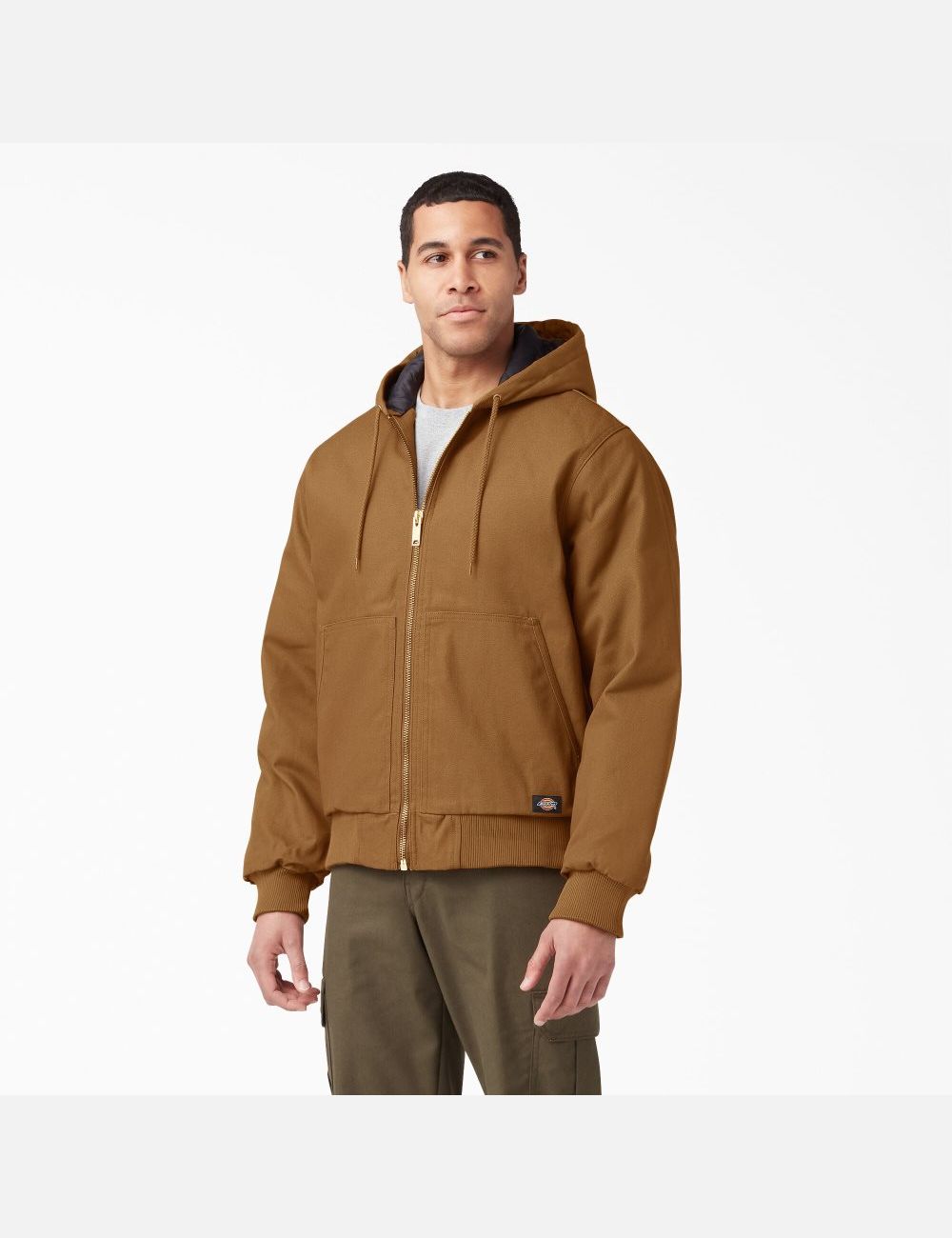 Brown Duck Dickies Rigid Duck Hooded Coats & Jackets | 138GSRHJK