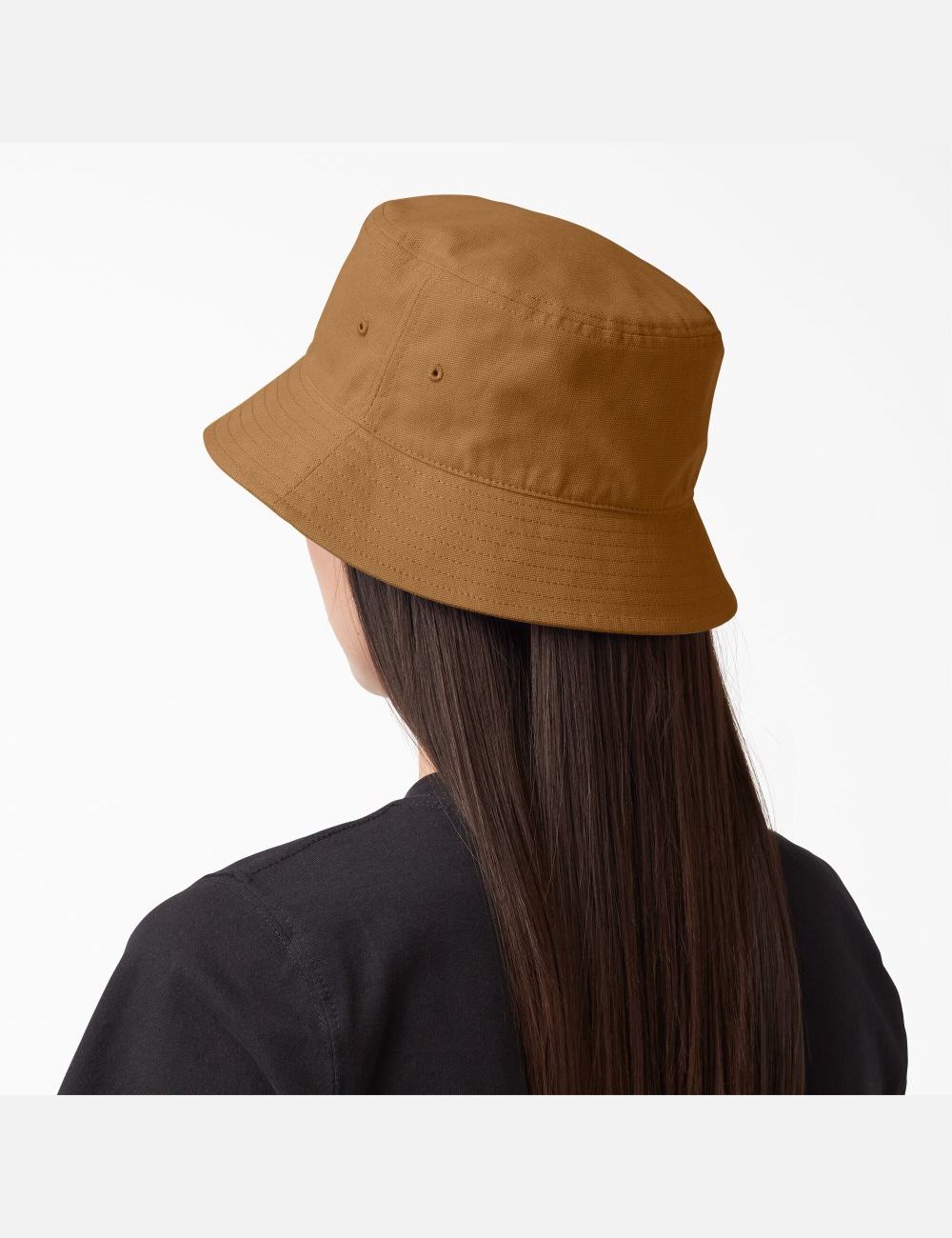 Brown Duck Dickies Script Canvas Bucket Hats | 935ORGUYZ