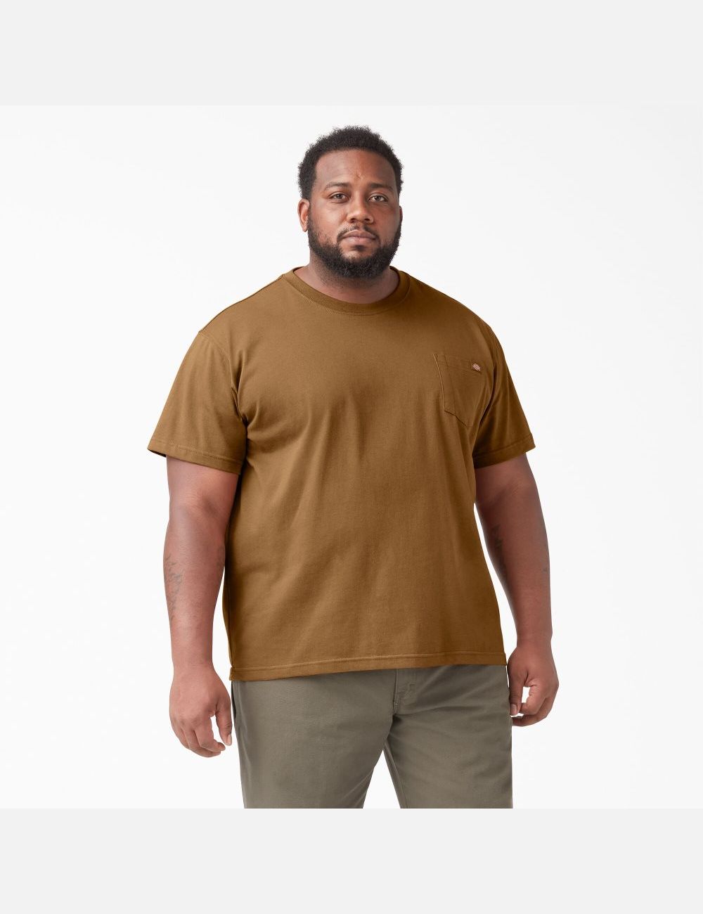 Brown Duck Dickies Short Sleeve Heavyweight Shirts | 264RTFWGQ