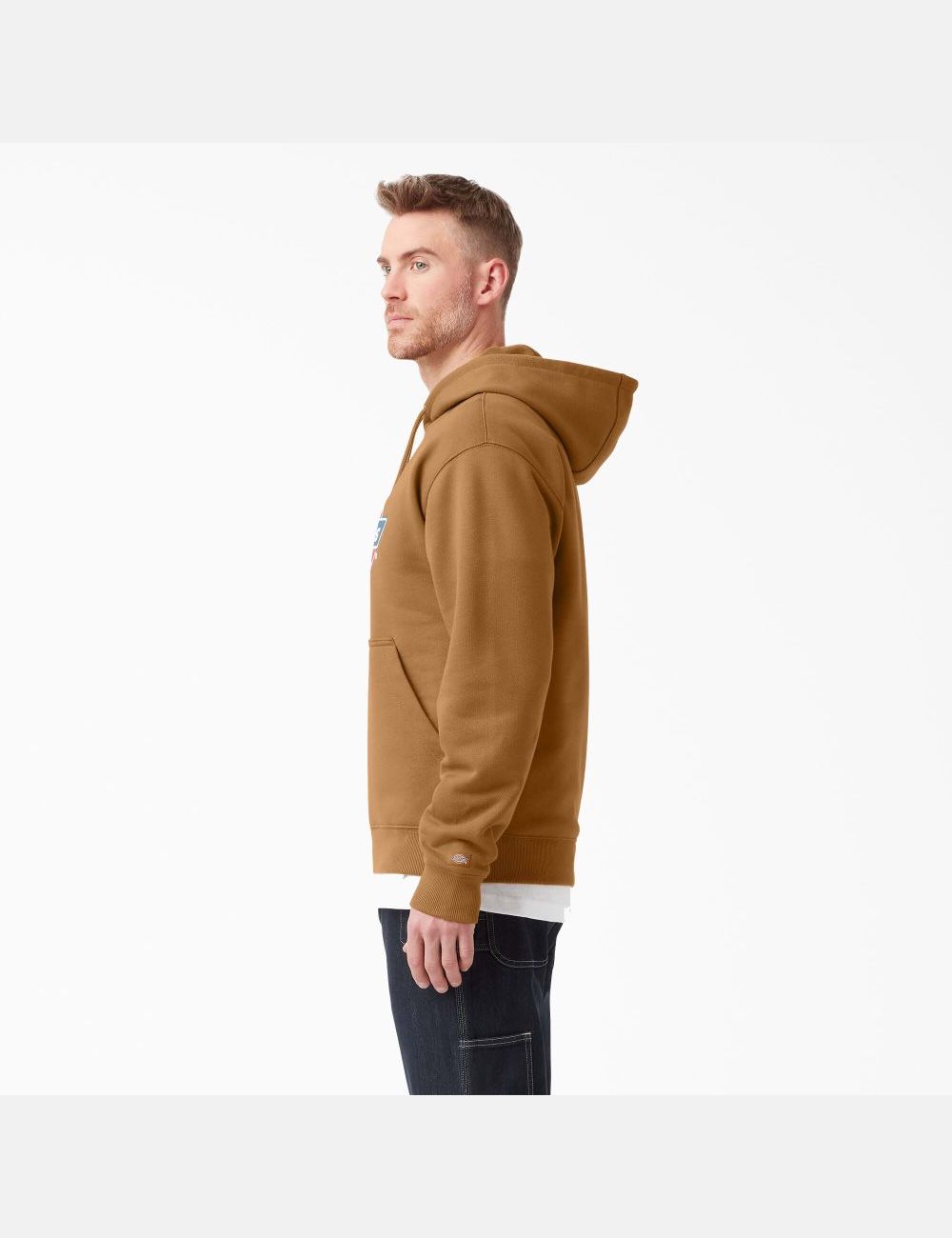 Brown Duck Dickies Water Repellent Tri-Color Logo Hoodies | 793YZTJPH