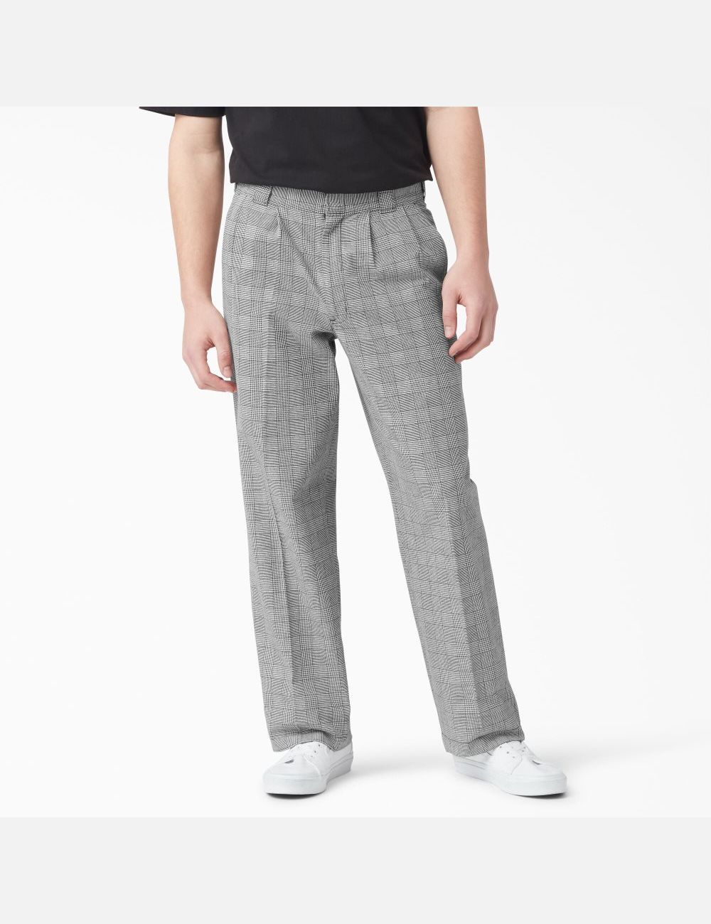 Brown Plaid Dickies Bakerhill Pleated Pants | 984AWBPKM