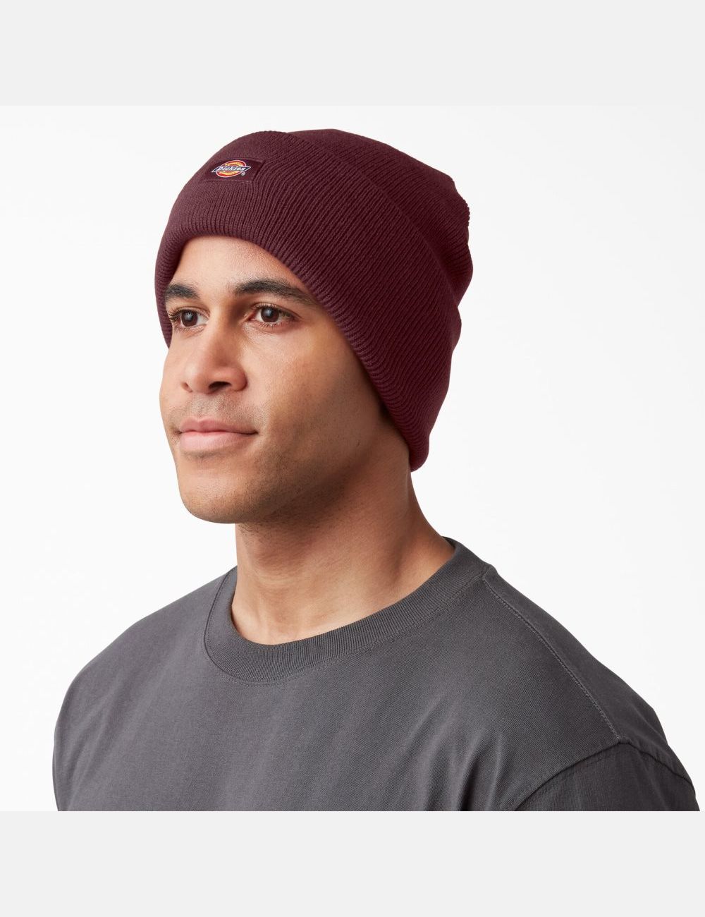 Burgundy Dickies Cuffed Knit Hats | 692PENUZK