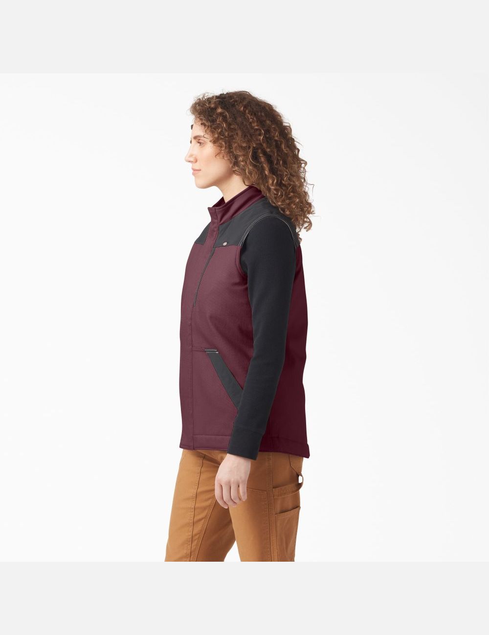 Burgundy Dickies DuraTech Renegade Vests | 245JXZNPM