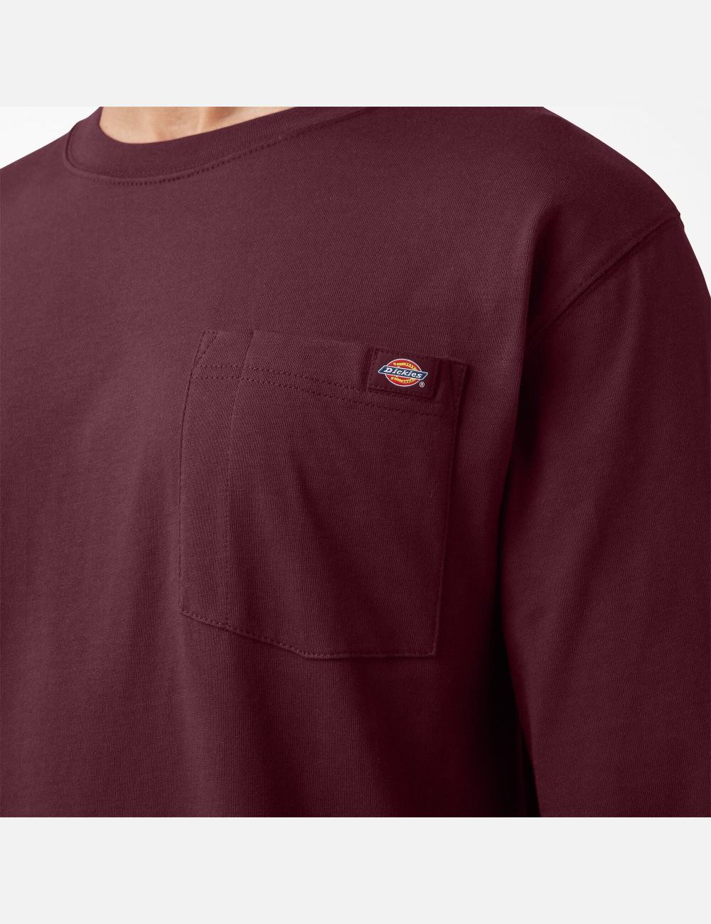 Burgundy Dickies Graphic Long Sleeve T-Shirts | 597XYJUQI