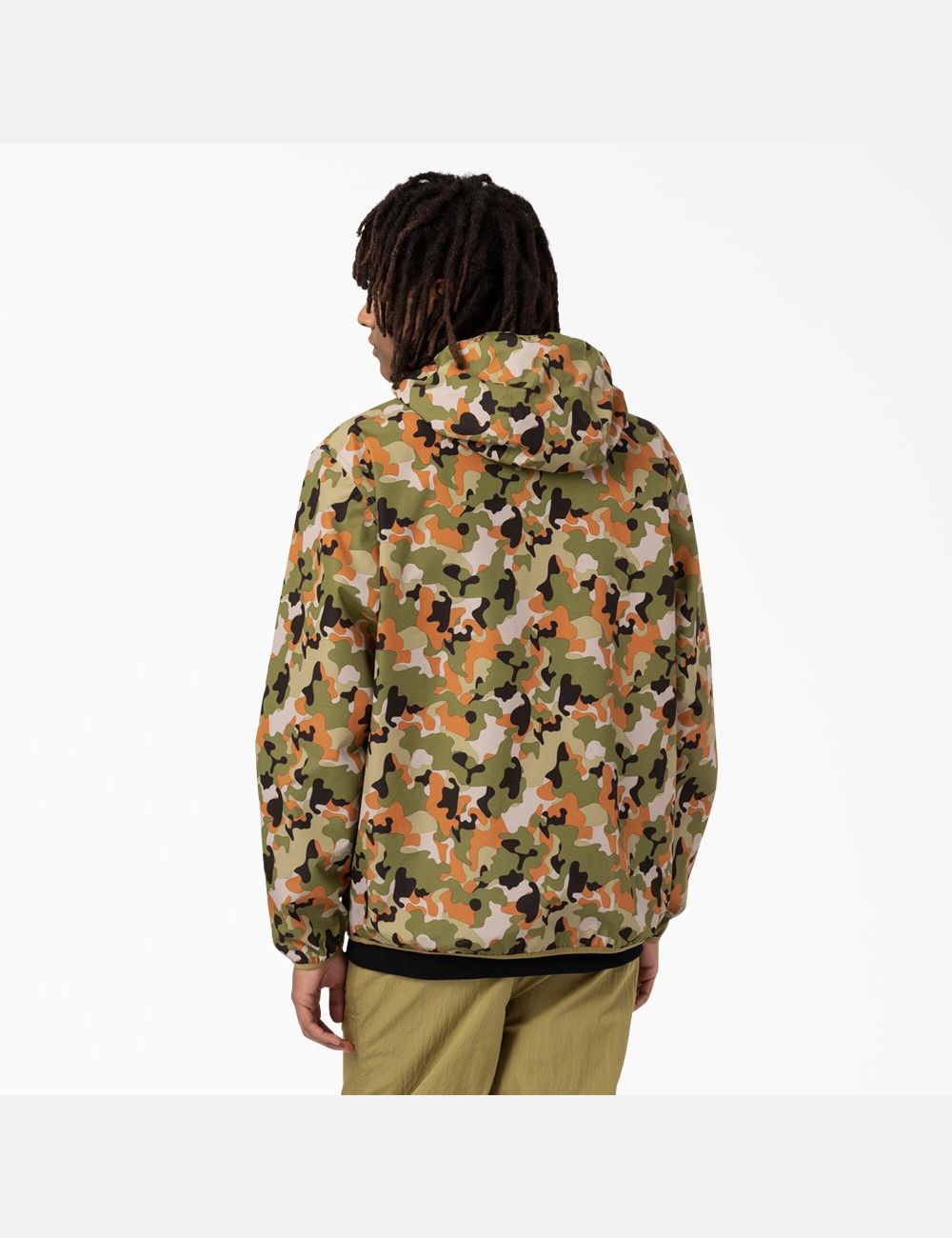 Camo Dickies Pacific Quarter Zip Packable Coats & Jackets | 037OGEUPL