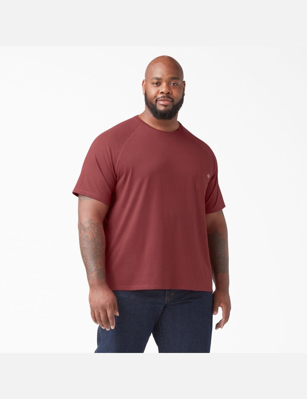 Cane Red Dickies Cooling Short Sleeve Shirts | 439FNCKTO