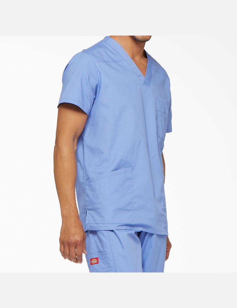 Ceil Blue Dickies EDS Signature V-Neck Top Scrubs | 062BLCXSU