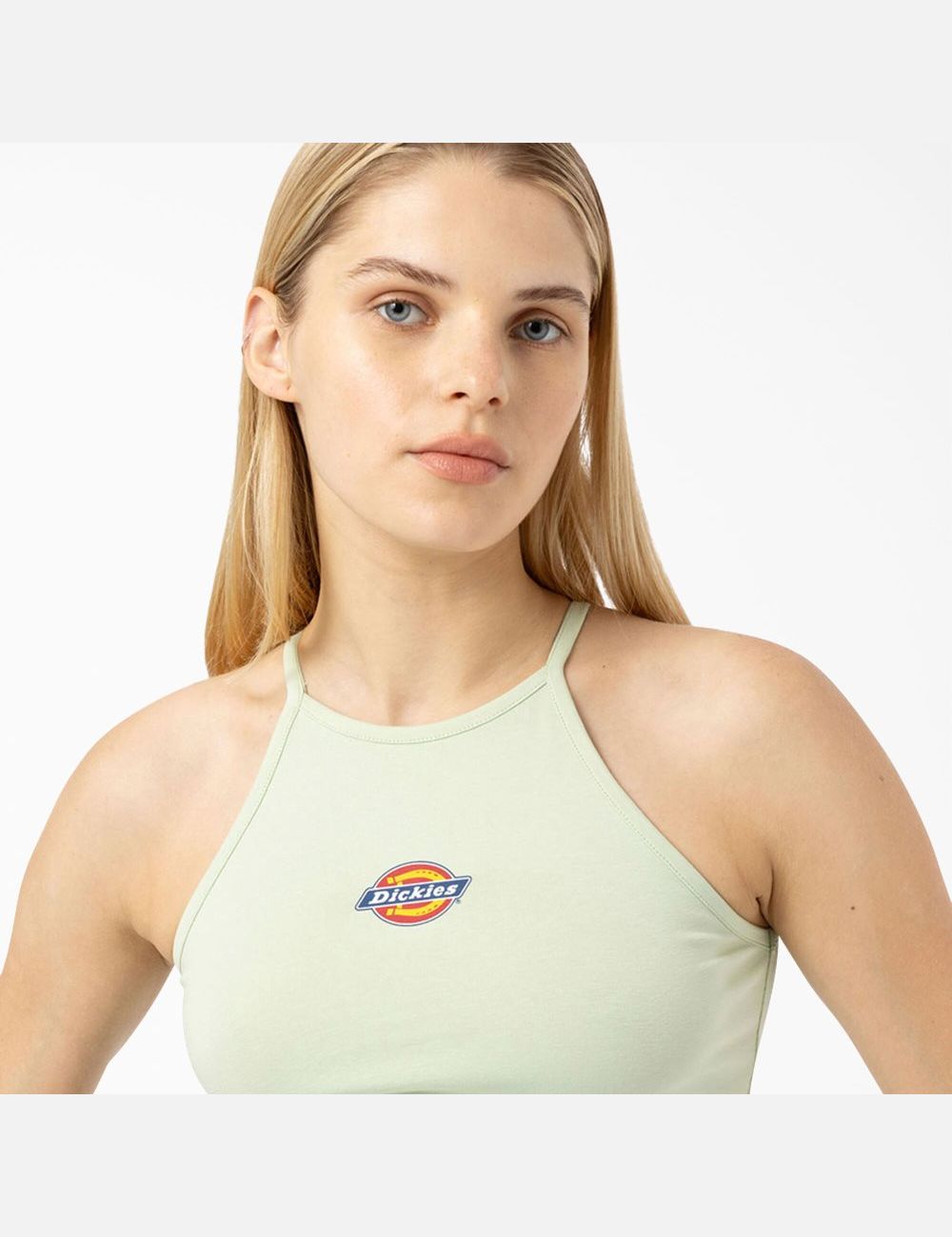 Celadon Green Dickies Chain Lake Cropped Tank Top | 926DTWHRV