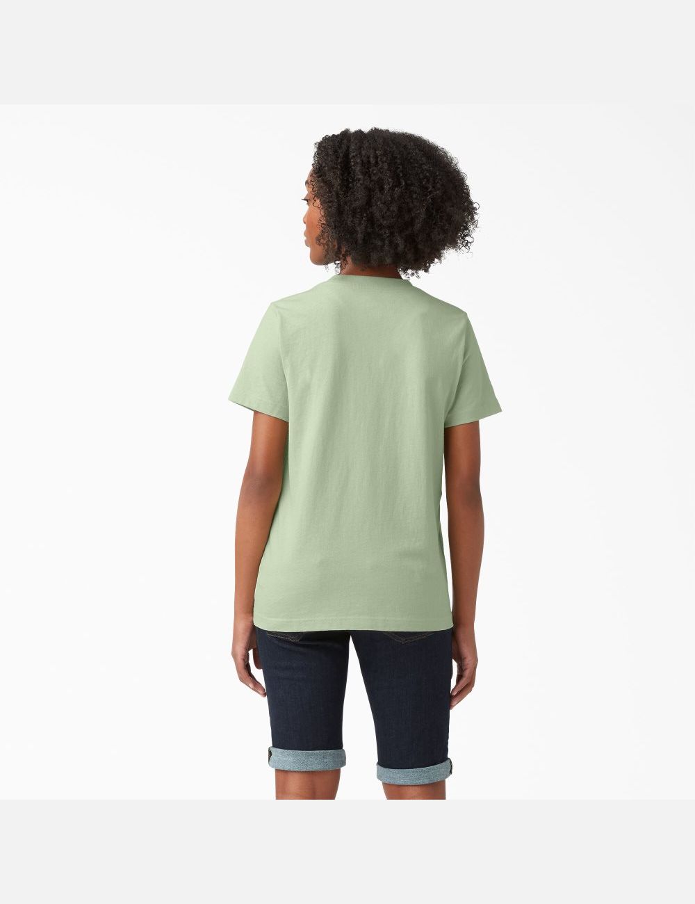 Celadon Green Dickies Graphic Logo T-Shirts | 872LMRIUJ