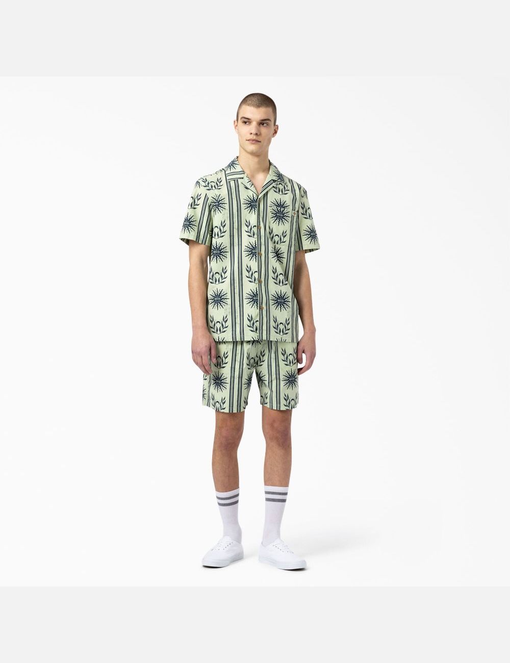 Celadon Green Dickies Kelso Summer Pattern Short Sleeve Shirt Button Up | 514LTAYSK