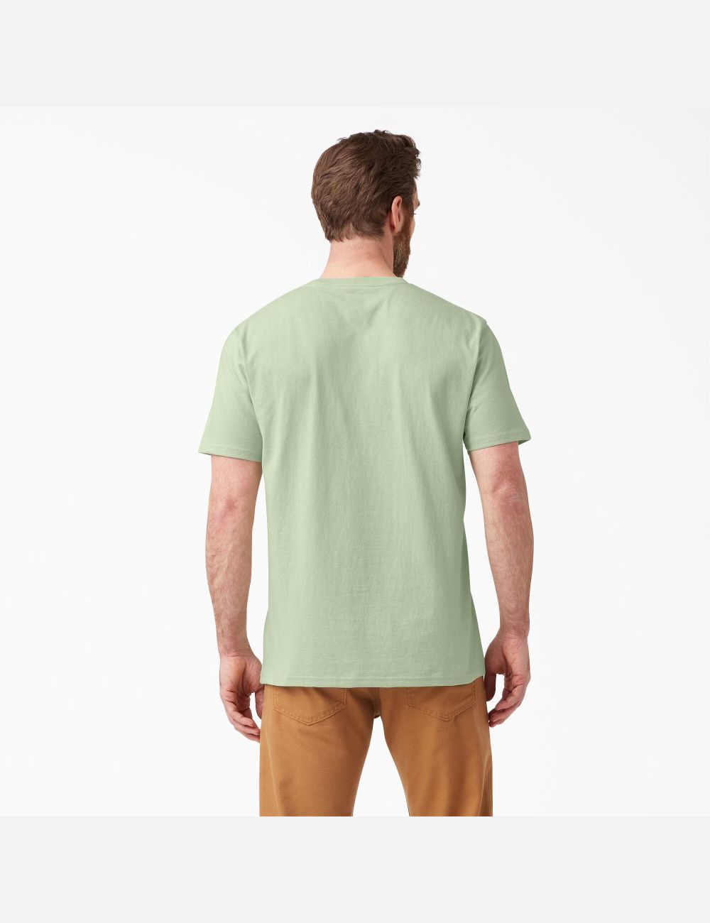 Celadon Green Dickies Logo Graphic T-Shirts | 720VBZYFD