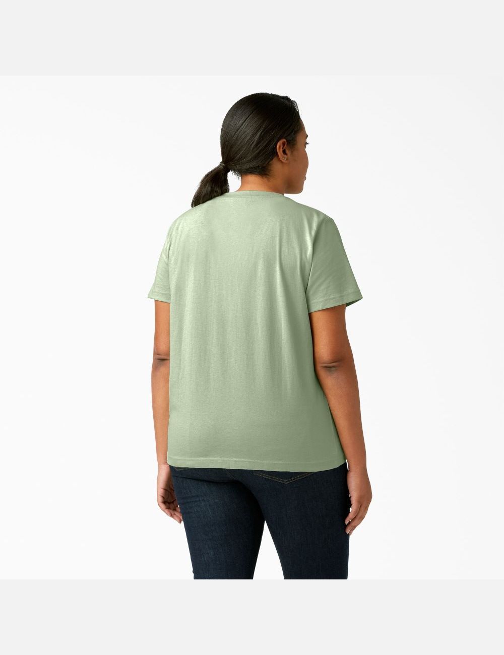 Celadon Green Dickies Plus Logo Graphic Tops | 708CMEOKP