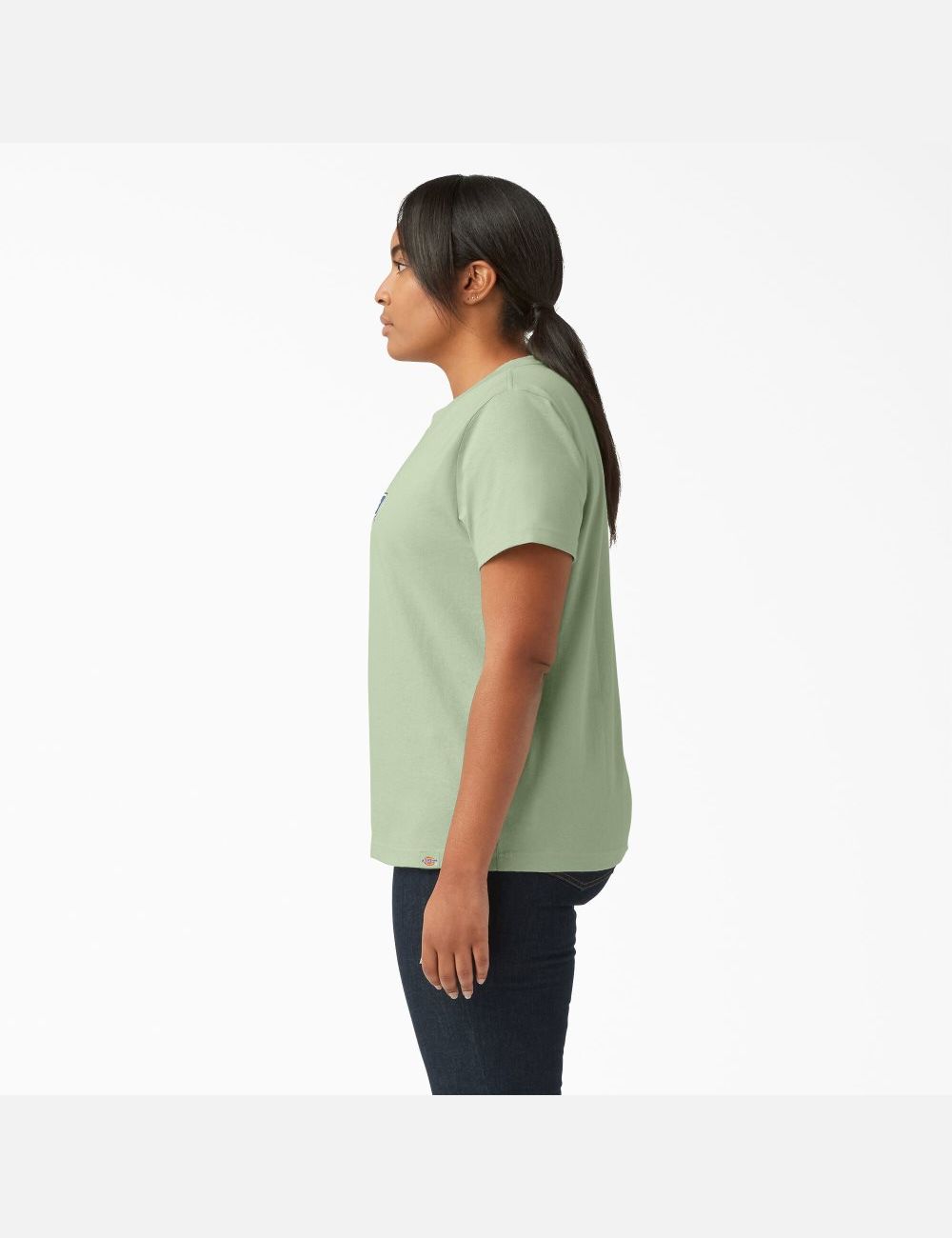 Celadon Green Dickies Plus Logo Graphic Tops | 708CMEOKP