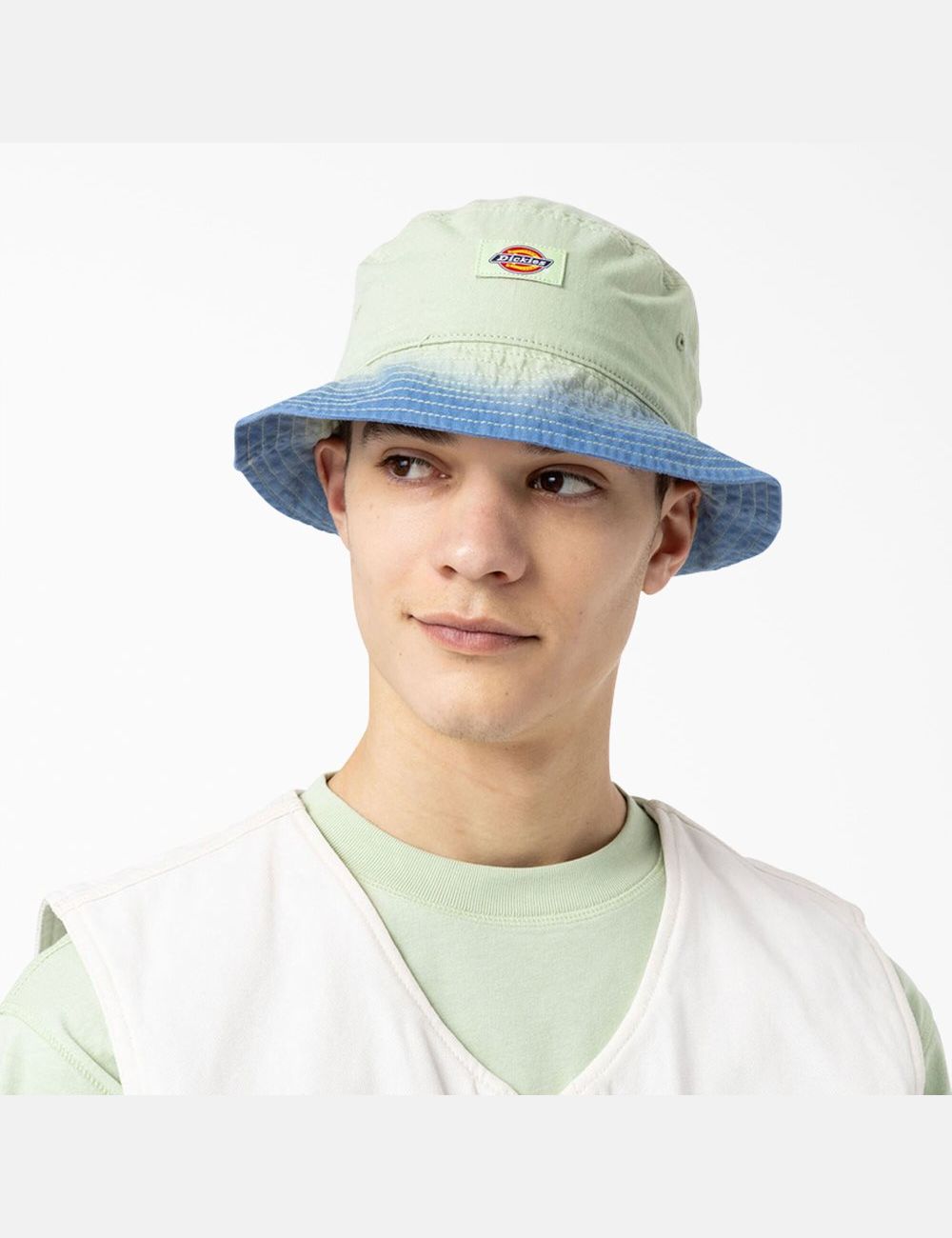 Celadon Green Dickies Seatac Tie-Dye Bucket Hats | 510RQVAKB