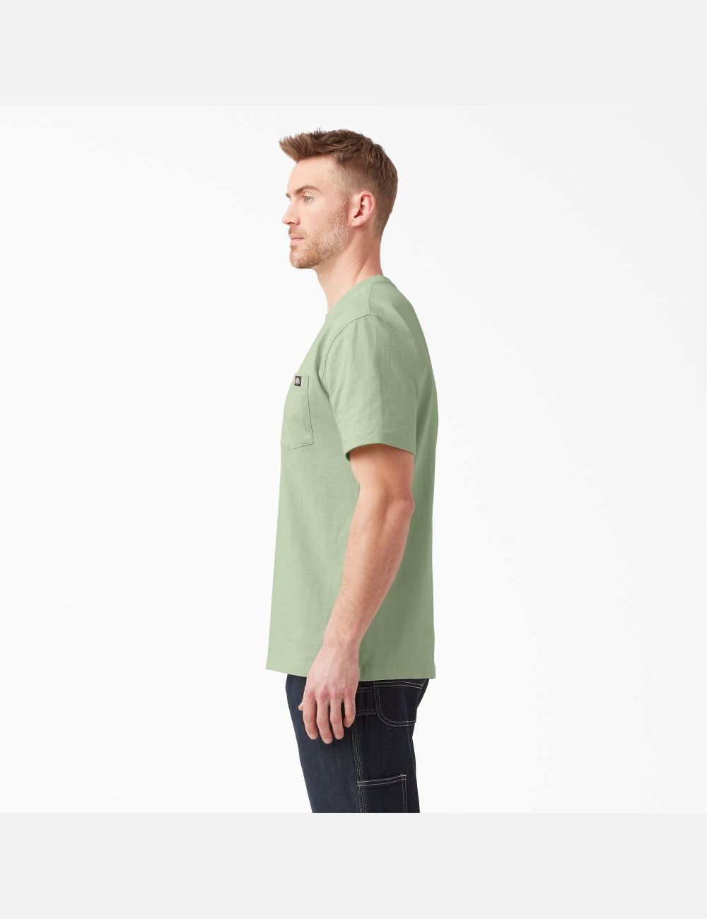 Celadon Green Dickies Short Sleeve Heavyweight T-Shirts | 409XMHOVK