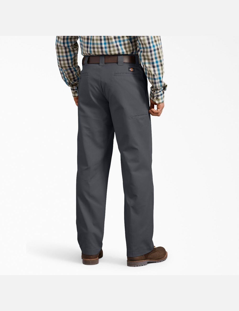 Charcoal Gray Dickies Active Waist Regular Fit Work Pants | 518QMBYDP